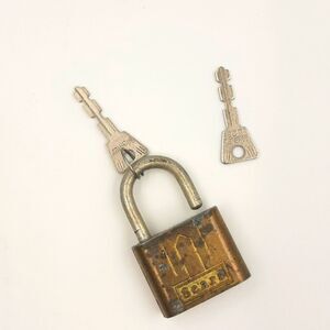 Sears Brass Lock & Key Vintage with 2 keys